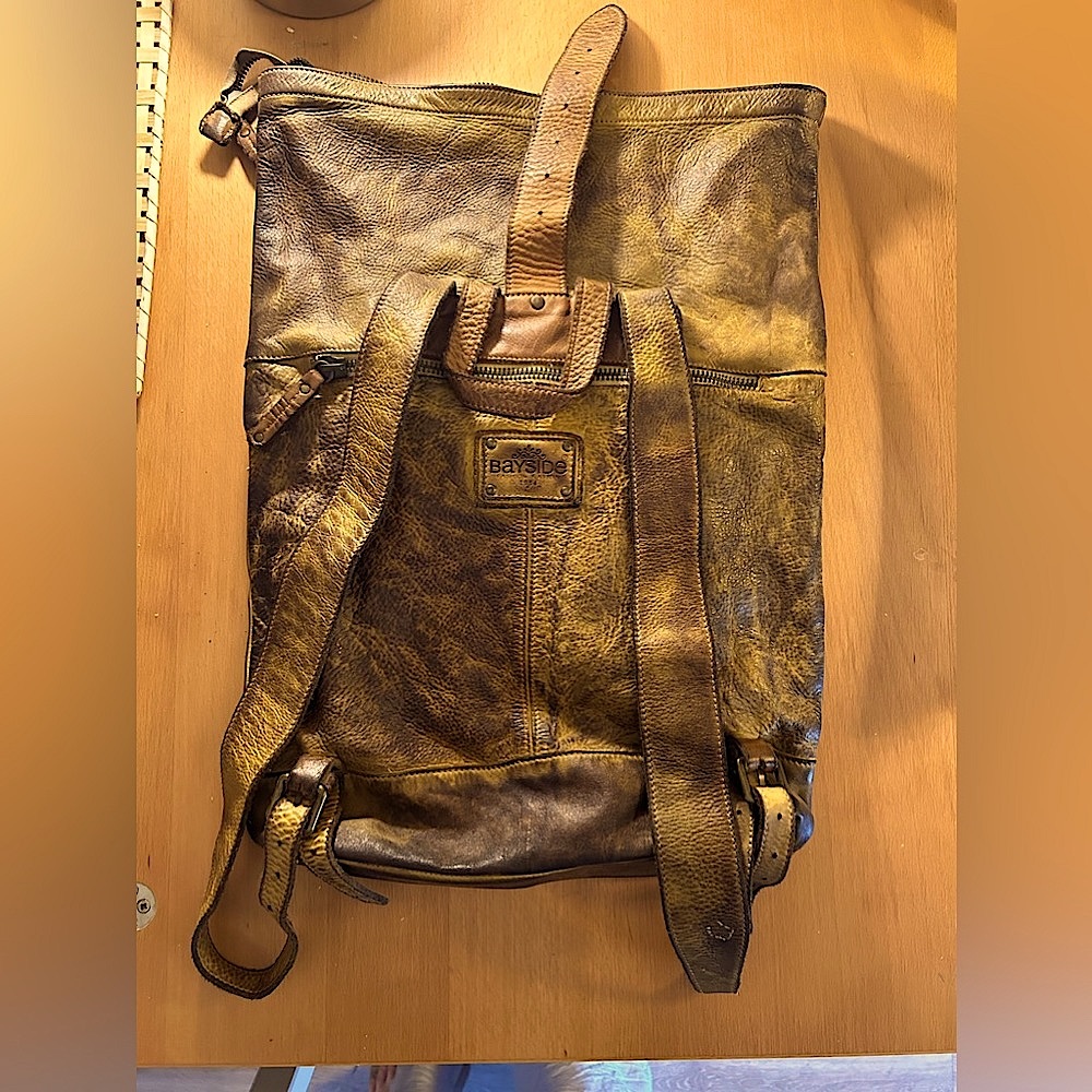 Distressed Italian Leather Backpack | Bayside84